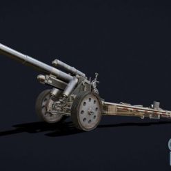 3D model 15cm SFH 18 Howitzer