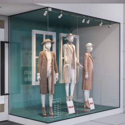 3D model Shop front with female mannequins (Vray)