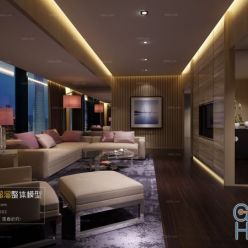 3D model Living room space A070