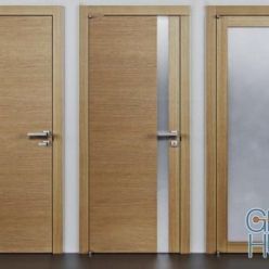 3D model Wooden door (max 2012 Vray)