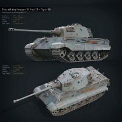 3D model Tiger 2 Tank PBR