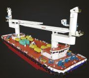 3D model Crane barge Damen Shipyards Group