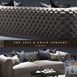 3D model Windsor sofa and Cromwell table by The Sofa and Chair Company