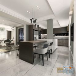 3D model American Style Interior 016