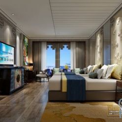 3D model Bedroom Interior of the Hotel 030