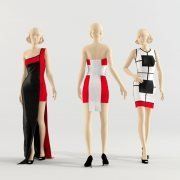 3D model Mannequins in dresses by Dasha Gauser