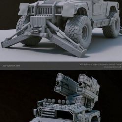 3D model Low Poly ACV Bulldog