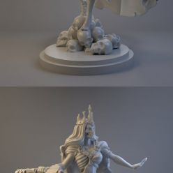 3D model Hel Norse Goddess