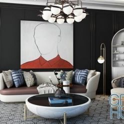3D model Modern Style Livingroom 453