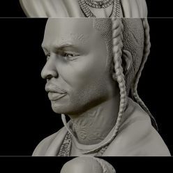 3D model Pop Smoke Bust – 3D Print