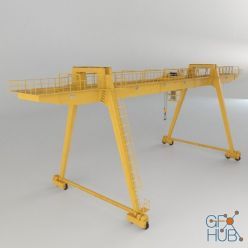 3D model Gantry crane