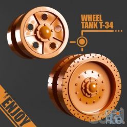 3D model Wheel Tank T-34