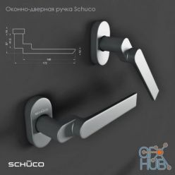 3D model Schuco handle, for windows and doors