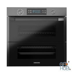 3D model Built-in Oven With Dual Cook Flex Black 75L by Samsung