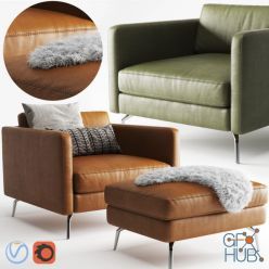 3D model BoConcept Osaka Scandinavian Armchair