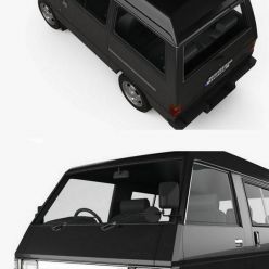 3D model Mitsubishi Delica Star Wagon 4WD GLX 1982 Hum 3D car