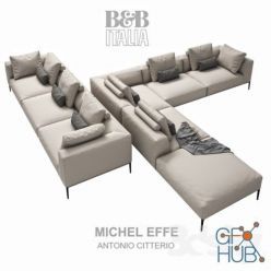 3D model Michel EFFE 2 sofas by B&B Italia