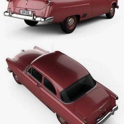 3D model Ford Mainline (70A) Tudor Sedan 1952 Hum 3D car