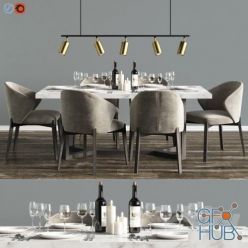 3D model Modern Dinning Set (Corona)