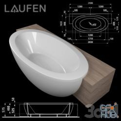 3D model Laufen  ILBAGNOALESSI ONE  2400 Bench Bathtub