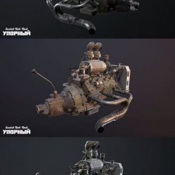 3D model Soviet Rat-Rod Engine