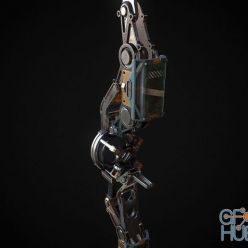 3D model Sci-fi Fantasy Bow PBR