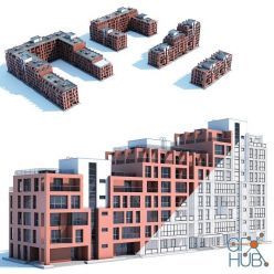 3D model A set of buildings