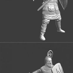 3D model ﻿Medieval Russian heavy knight – 3D Print