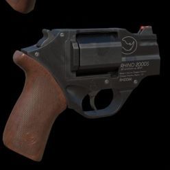 3D model Rhino revolver PBR