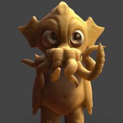 3D model Subsurface Scattering Demo and Stylized Dragon Headed Caterpillar and Mage Mermaid – 3D Print