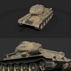 3D model WW2 SOVIET TANK T-34-85