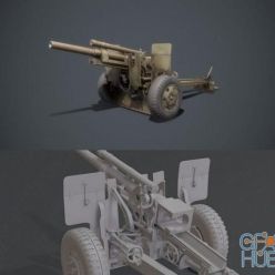 3D model howitzer M101A1 PBR
