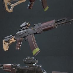 3D model AK 74 customized
