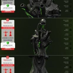 3D model Alien Xenomorph Bust – 3D Print