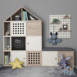 3D model Rack-house with toys