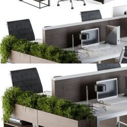 3D model Office Furniture Flower Box 03