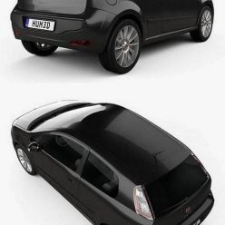 3D model Fiat Punto Evo 3-door 2010