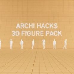 3D model Gumroad – Archi Hacks 3D Human Figures for Rhino V-Ray