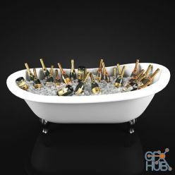3D model Bath with alcohol