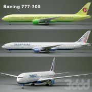 3D model Boeing 777-300