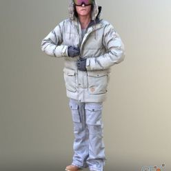 3D model Andrew man in winter clothes (3D Scan)