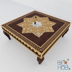 3D model Table with oriental decor