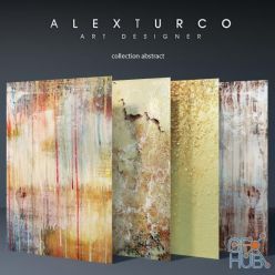 3D model Art panels Alex Turco collection abstract