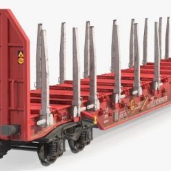 3D model Rnoos 644 Stake Wagon Empty Dirty