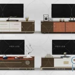 3D model Tv Stand set 71