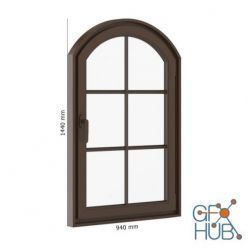 3D model Arched window