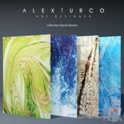 3D model Art-panel Alex Turco collection liquid dreams