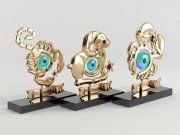 3D model Three statuettes with zodiac signs
