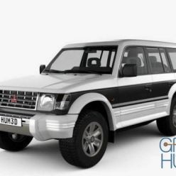 3D model Mitsubishi Pajero (Montero) Wagon 1991 car Hum 3D