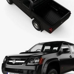 3D model Holden Colorado LX Crew Cab 2008